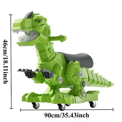 Andador deslizante dinosaurio para bebés, coche de equilibrio infantil