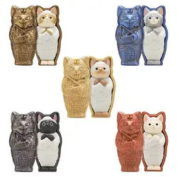 Figura de acción Gacha gato animado con dibujos infantiles colección