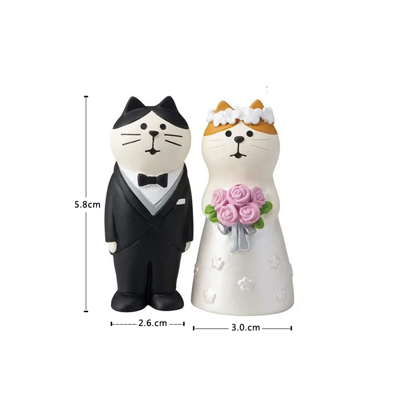 Gato negro de resina – Figura decorativa artesanal para bodas - imagen 2