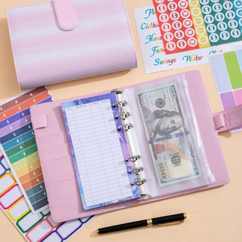 Cuaderno de presupuestos con cremallera y hojas sueltas en PU - imagen 3