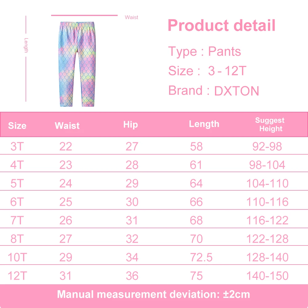 DXTON Pantalones de verano a cuadros para niñas – Leggings finos - imagen 4