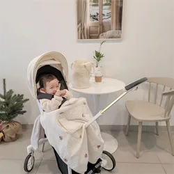Manta de muselina con capucha para cochecito infantil recién nacido