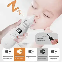 Aspirador nasal eléctrico recargable para bebés – Succión ajustable
