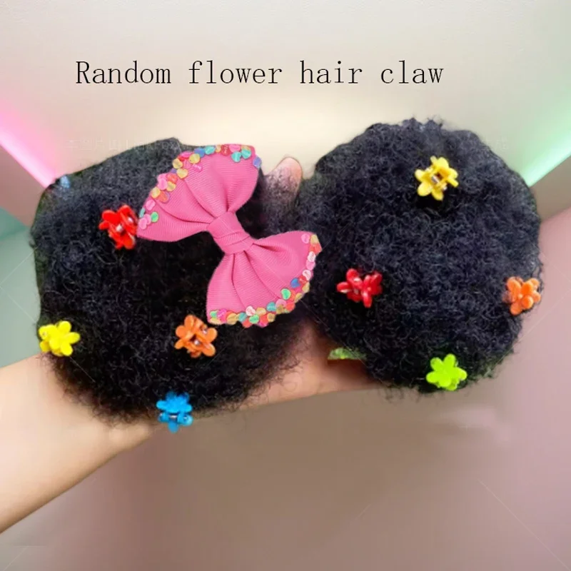 Moños para el pelo Afro Puff rizados con garra elástica - imagen 3