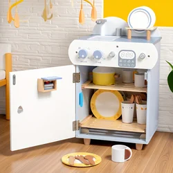 Cocina de juguete madera Montessori con fregadero y grifo