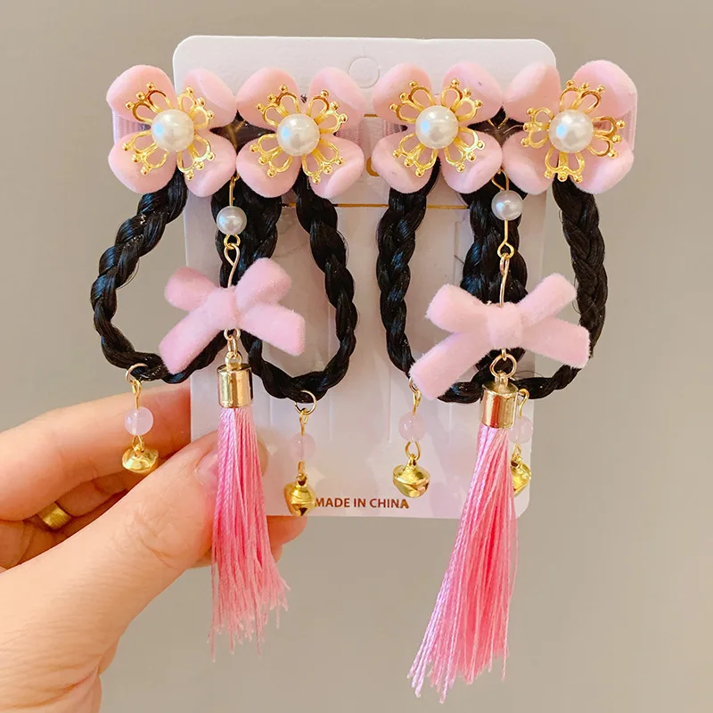 Diadema de borlas para niña – Tocado festivo tradicional