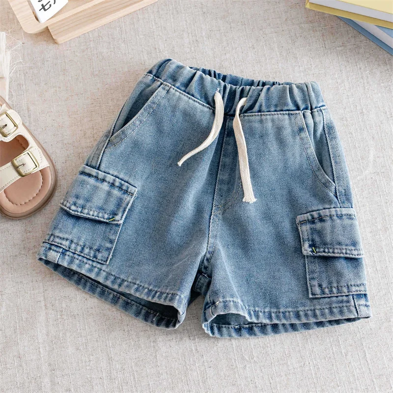 Pantalones cortos ligeros para niños con cintura elástica - imagen 4
