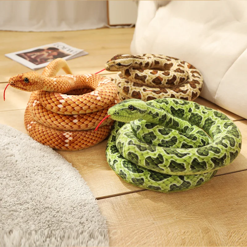 Peluche serpiente gigante de colores, juguete suave para regalo - imagen 3