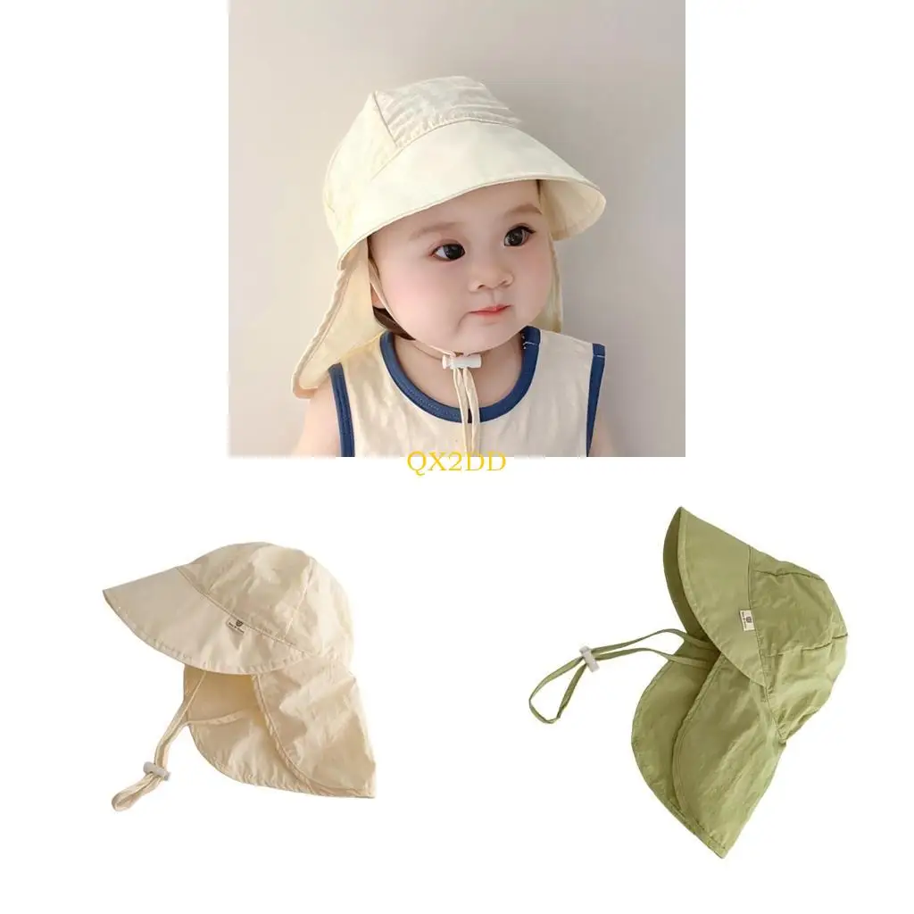 QX2D Gorro bebé transpirable de secado rápido con cubrecuello - imagen 5