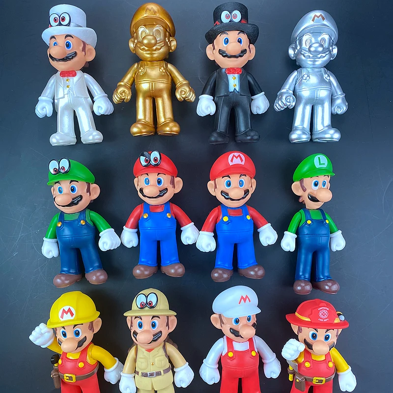Muñeca coleccionable Luigi Super Mario Bros estilo anime - imagen 3