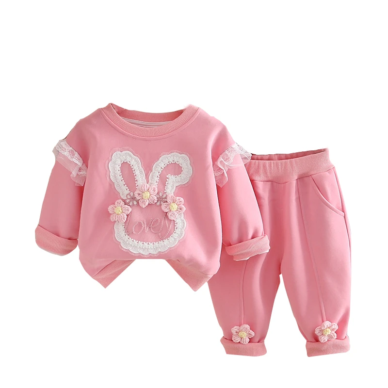 Conjunto infantil de manga larga para otoño con camiseta y pantalón - imagen 4