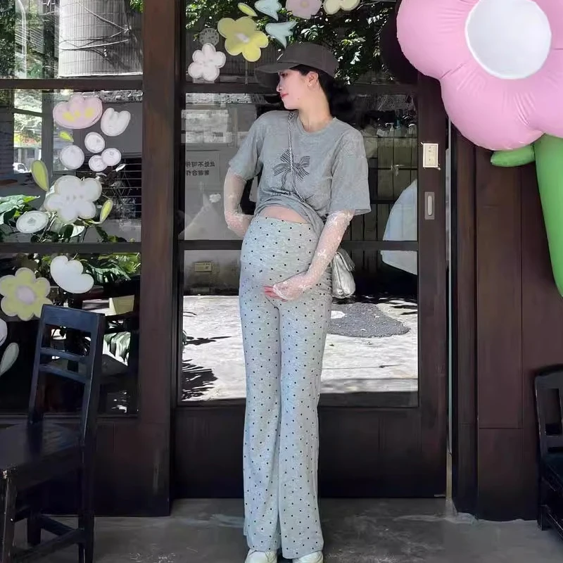 Pantalones de cintura alta para mujer embarazada