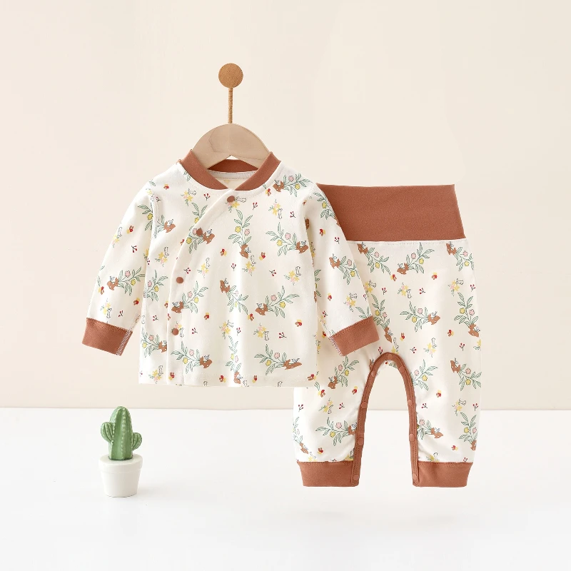 Conjunto dos piezas algodón bebé - Cálido para otoño e invierno