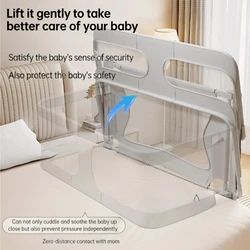Barandilla de seguridad plegable para cama con acolchado anticaídas