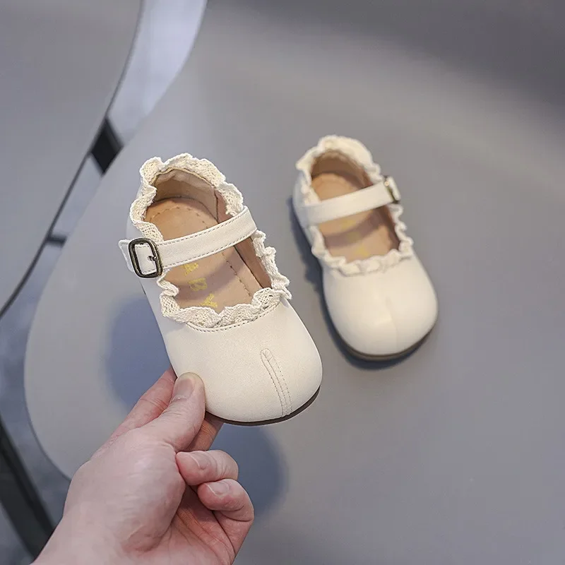 Zapatos de princesa para niña – Fiesta de encaje y cuero suave - imagen 4