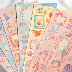 Adhesivos decorativos princesa y hadas con flores doradas para diario