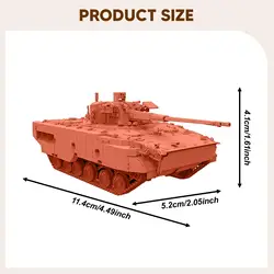 Maqueta de tanque 3D para montar con orugas, modelo infantil