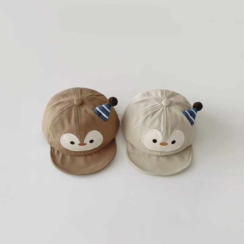 Gorra de bebé estilo coreano con oso animado y protección solar - imagen 5