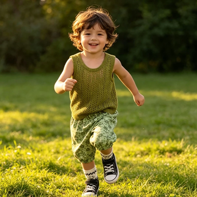 Conjunto de verano chaleco y pantalón corto infantil deportivo - imagen 4