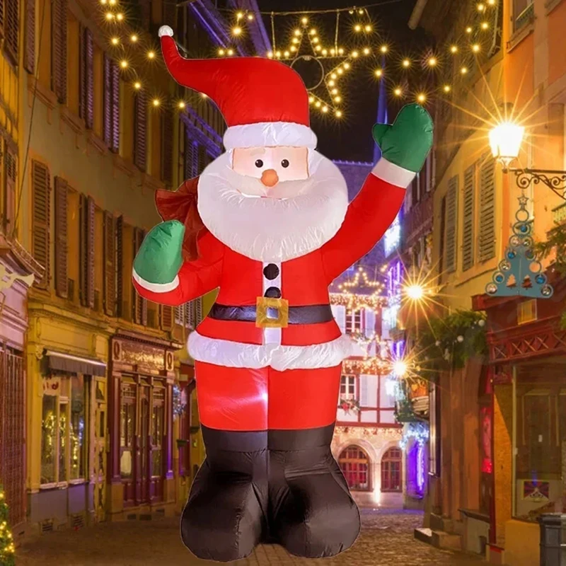 Decoración inflable Papá Noel con luz LED para interior y exterior - imagen 5