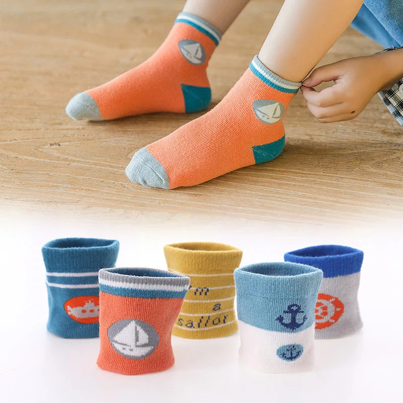 Calcetines de bebé de algodón con dibujos para otoño-invierno - imagen 4