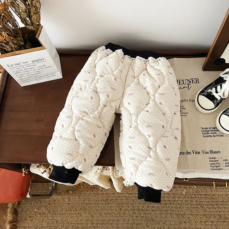 Pantalones acolchados de invierno para niños y niñas, térmicos - imagen 3