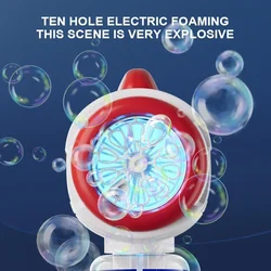 Pistola de burbujas automática espacial para niños – Juguete cohete divertido