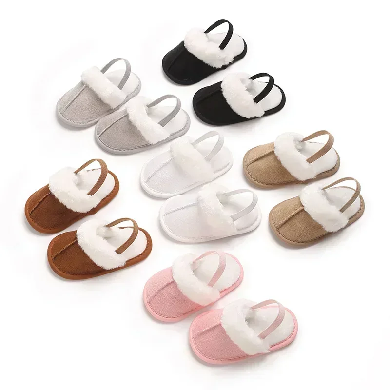 Zapatillas de invierno bebé con bordado floral y suela antideslizante - imagen 4