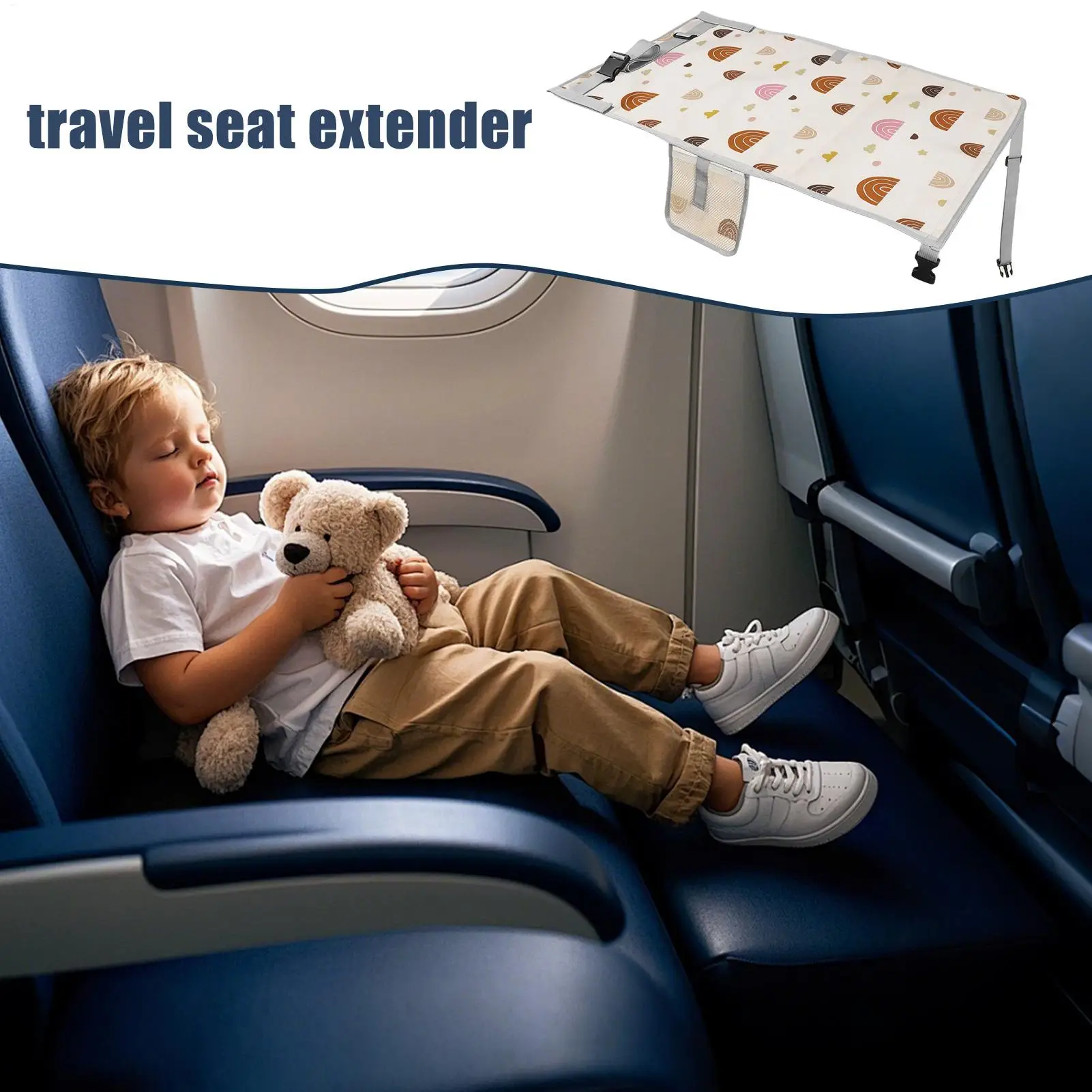 Extensor de asiento de avión impermeable para niños – cama plegable