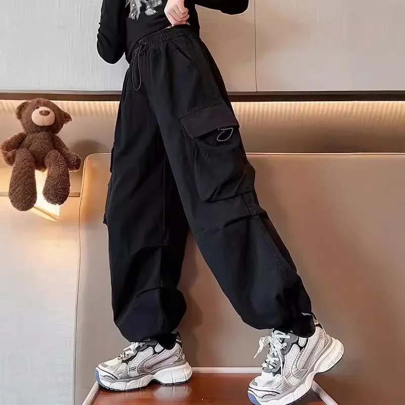 Pantalones acolchados de invierno para niñas, largos y sueltos - imagen 4