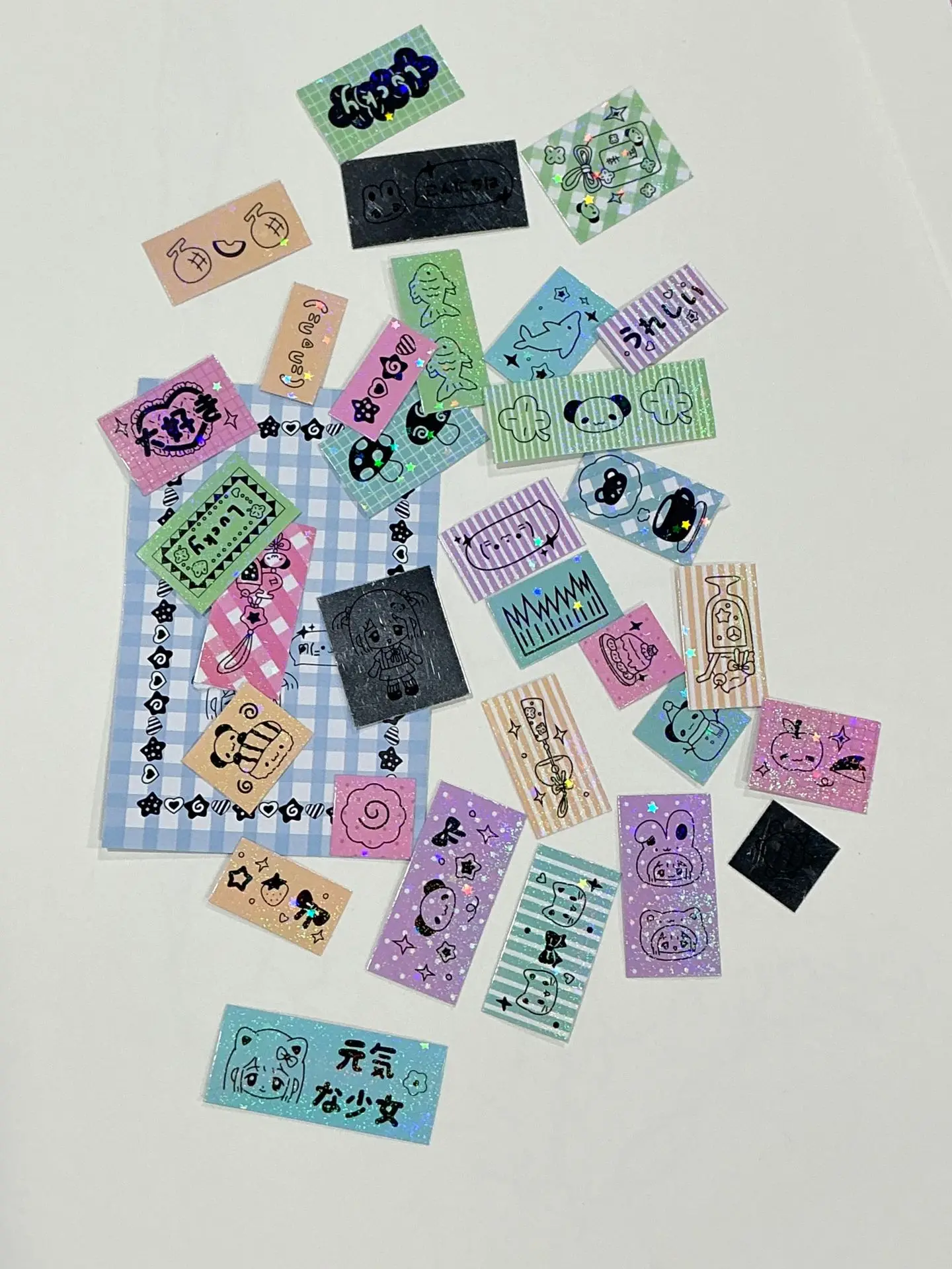 Detalles de etiquetas y manualidades Kawaii