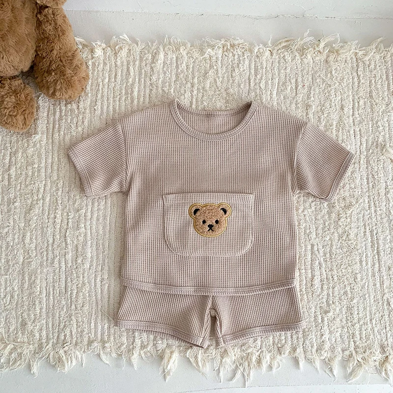 Conjunto osito bebé verano: camiseta y pantalones cortos - imagen 3