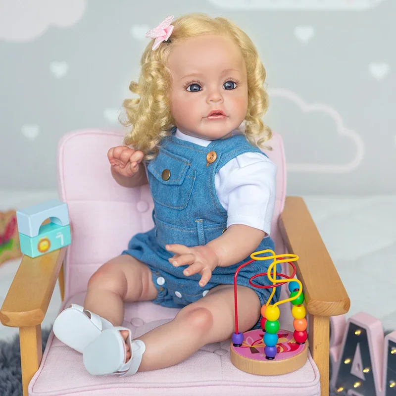 Sue-sue Muñeca reborn realista con pelo de raíz y cuerpo tela