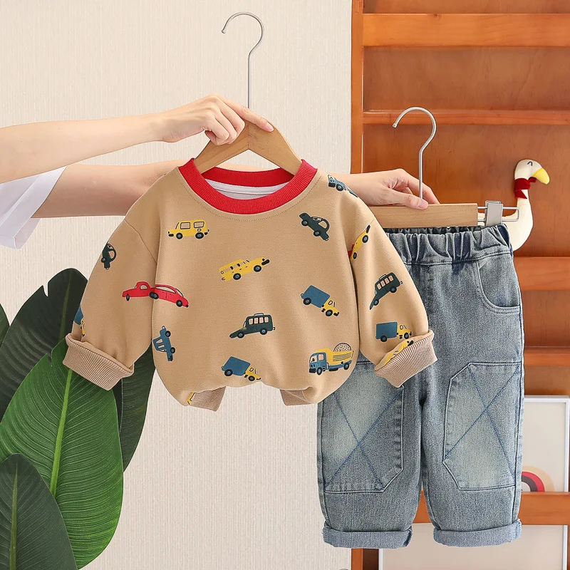 Conjunto bebé de camiseta manga larga con pantalón primavera y otoño - imagen 4
