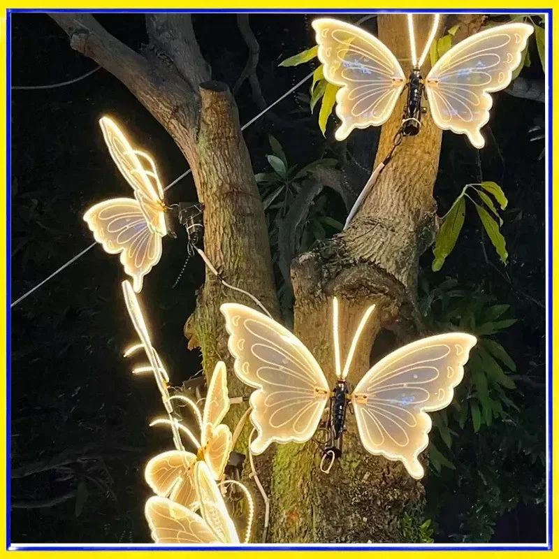 Luces LED mariposa impermeables para exteriores de jardín nocturnas - imagen 3