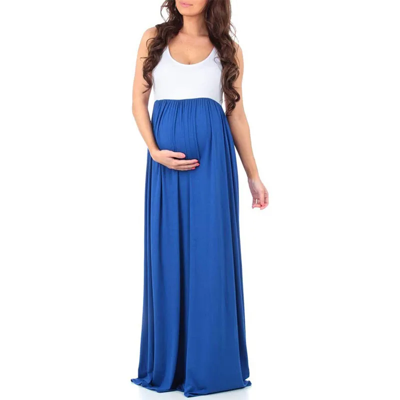 Vestido de lactancia sin mangas suelto para embarazo y posparto cómodo - imagen 4