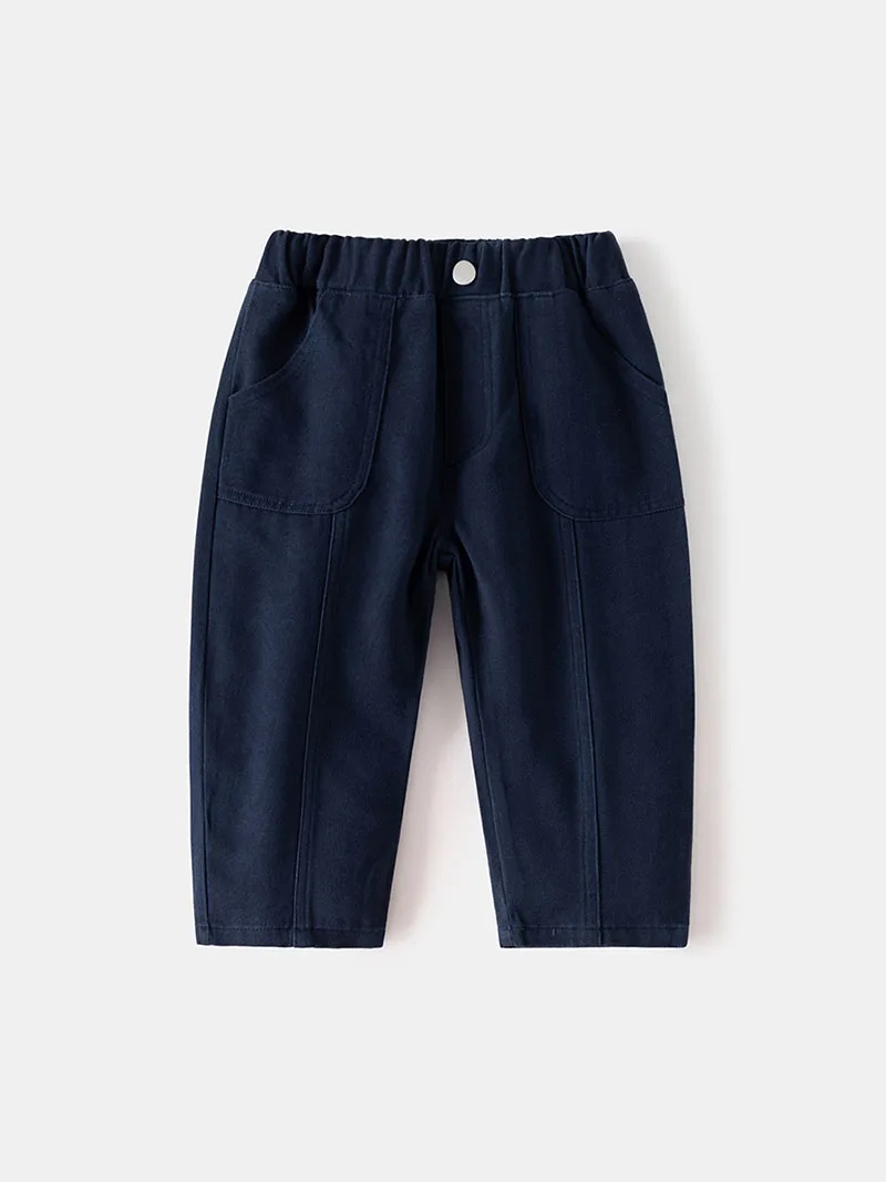 MILANCEL Pantalones informales de primavera lisos para niños - imagen 4