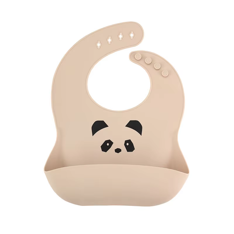 Babero de silicona impermeable con dibujos animados para bebé