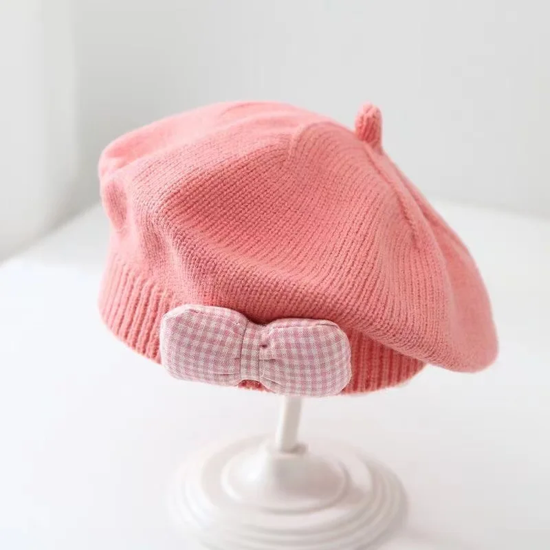Gorro de invierno tejido con lazos princesa para bebé niña suave - imagen 2