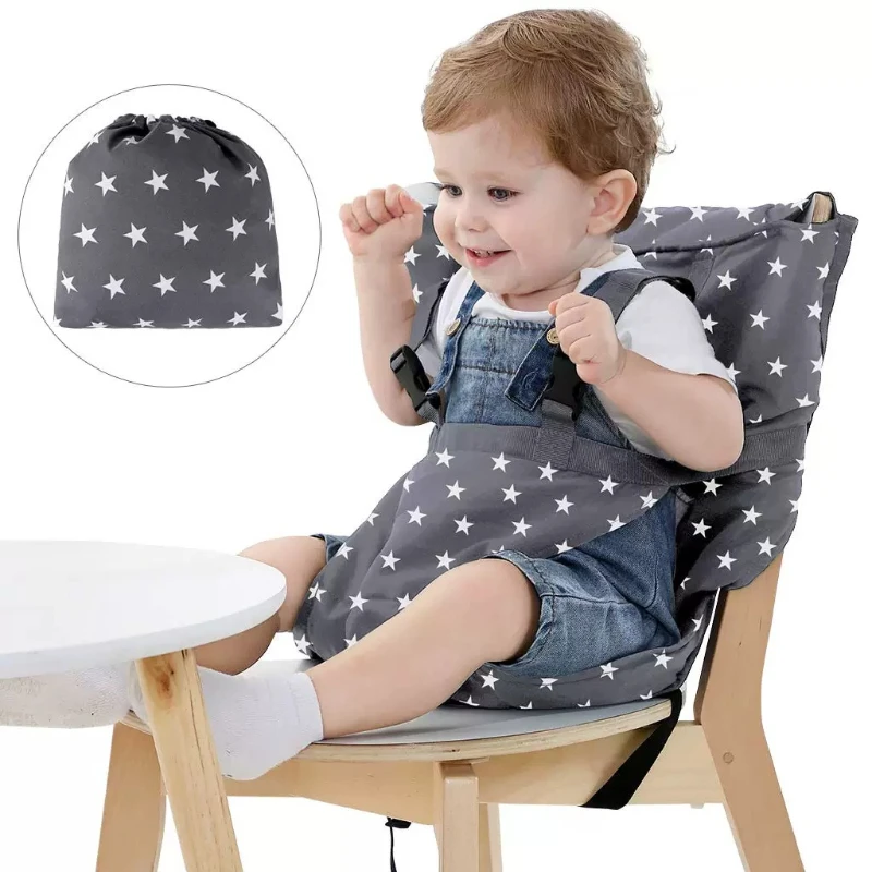 Trona para bebé con arnés y funda de asiento Oxford en comidas fuera - imagen 5