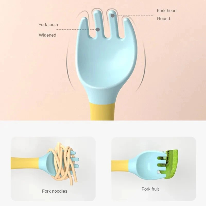Cubiertos de silicona para bebé – Favorecen la alimentación autónoma - imagen 3