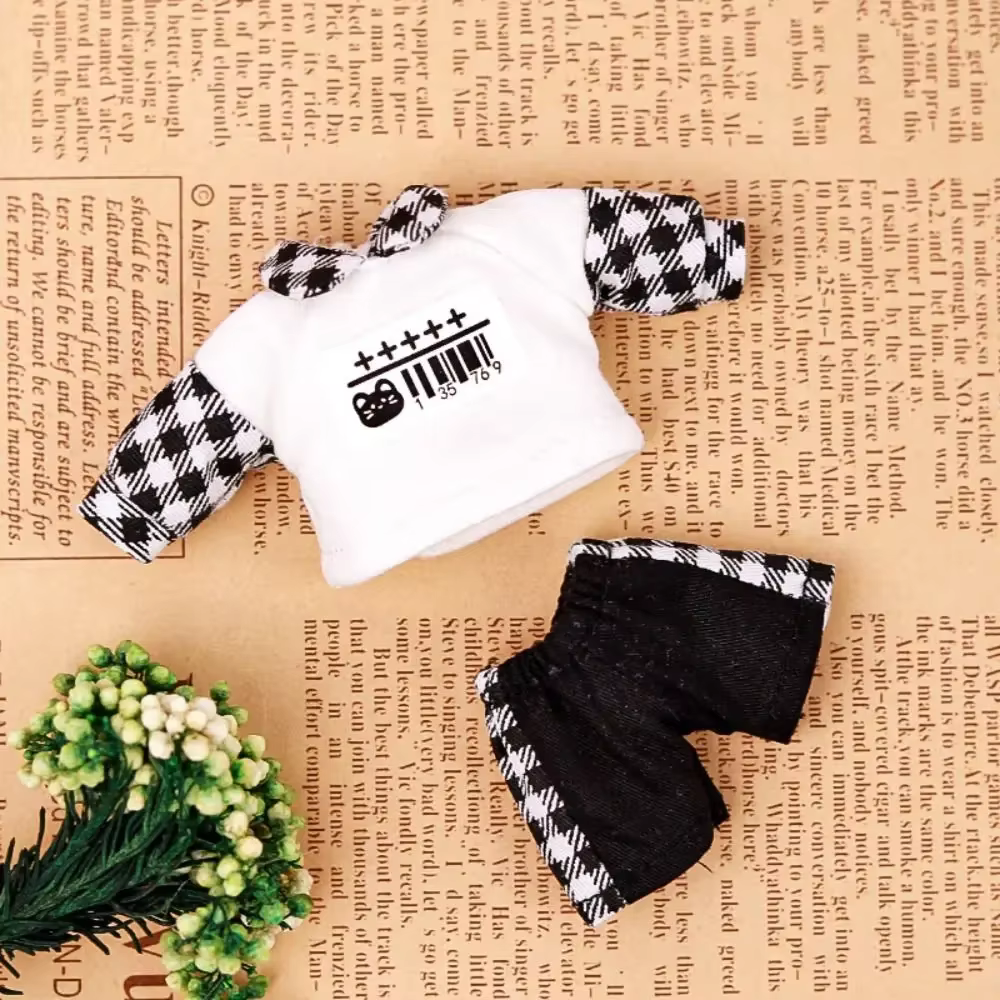 Conjunto de ropa de algodón para muñecas – Sudadera con capucha y pantalones - imagen 5
