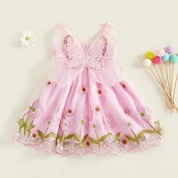 Vestido de princesa sin mangas con lentejuelas y bordado floral
