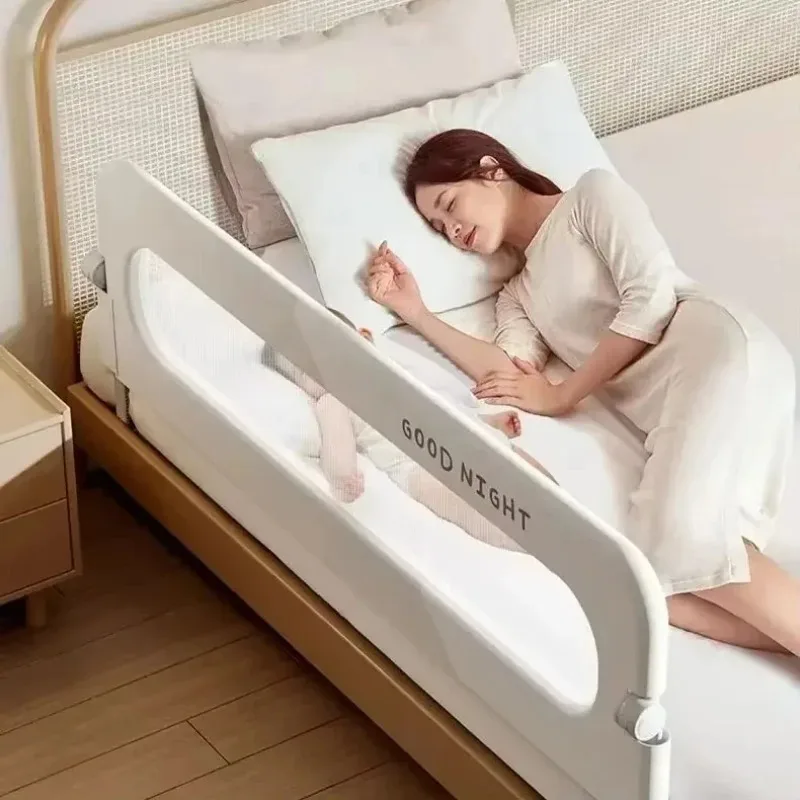 IMBABY Barandilla de seguridad para cama de bebé abatible