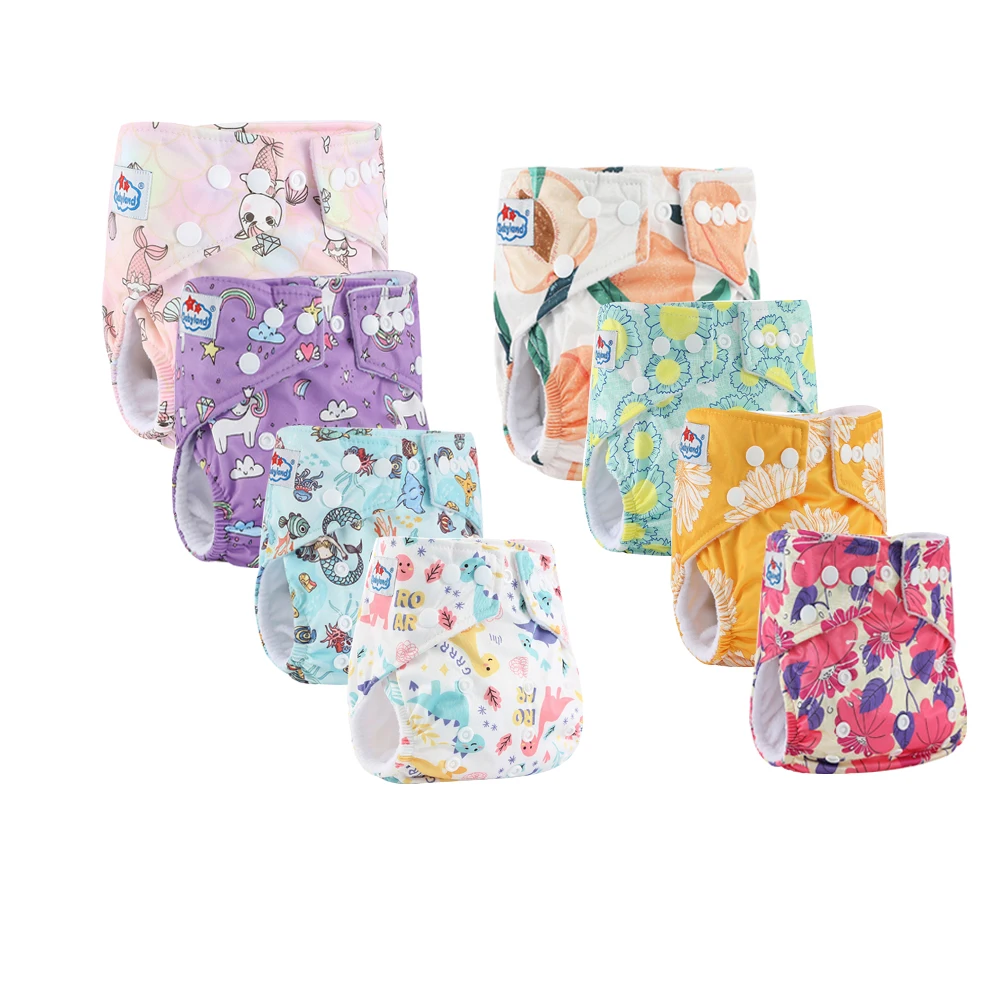 BABYLAND Pañal de tela reutilizable para recién nacido - imagen 4