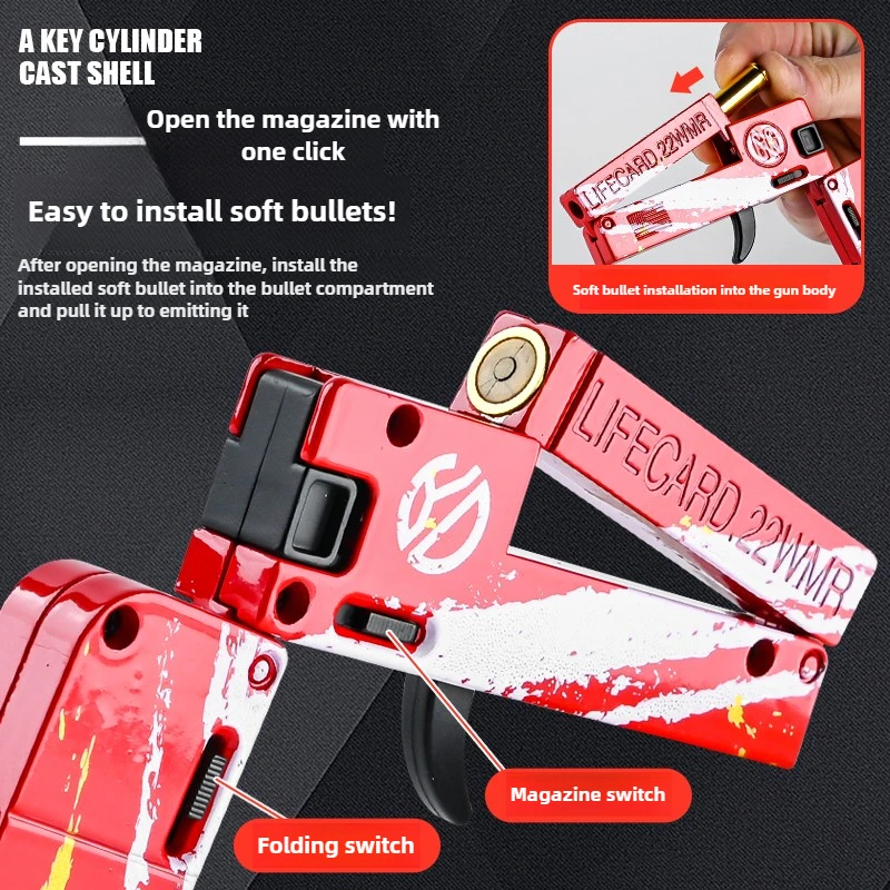 Pistola de juguete Lifecard de balas blandas plegable - imagen 5