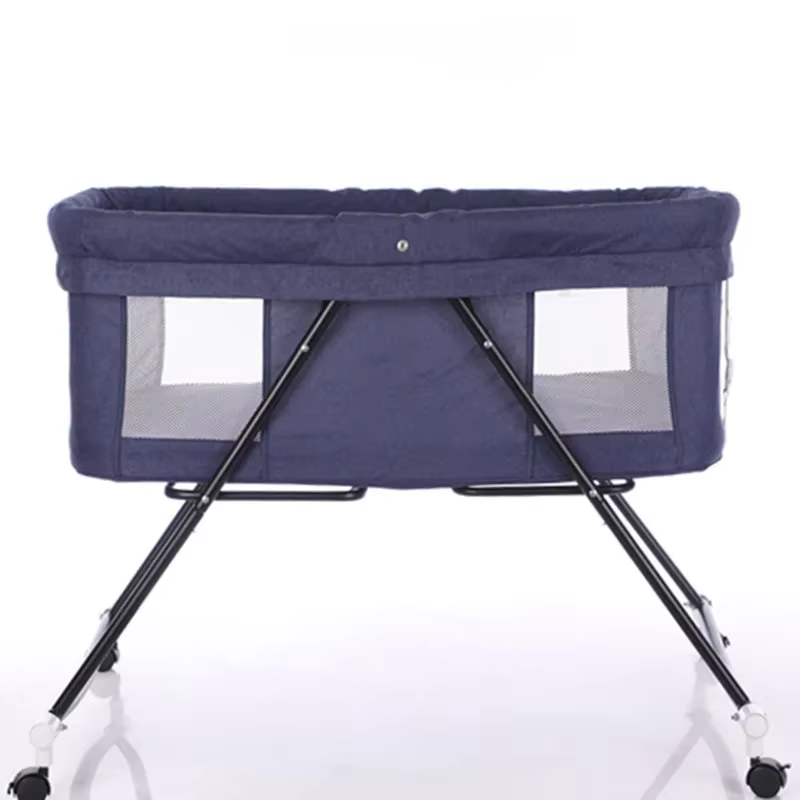 IMBABY Cuna portátil bebé con mosquitera y ruedas plegable - imagen 5