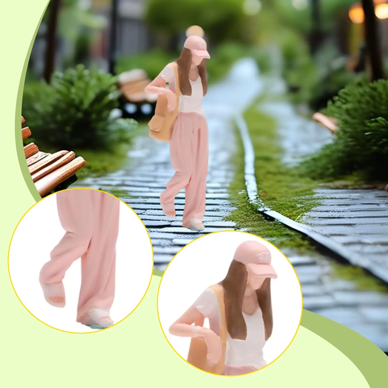 Figura de chica en resina para decoración de mesa de arena - imagen 3