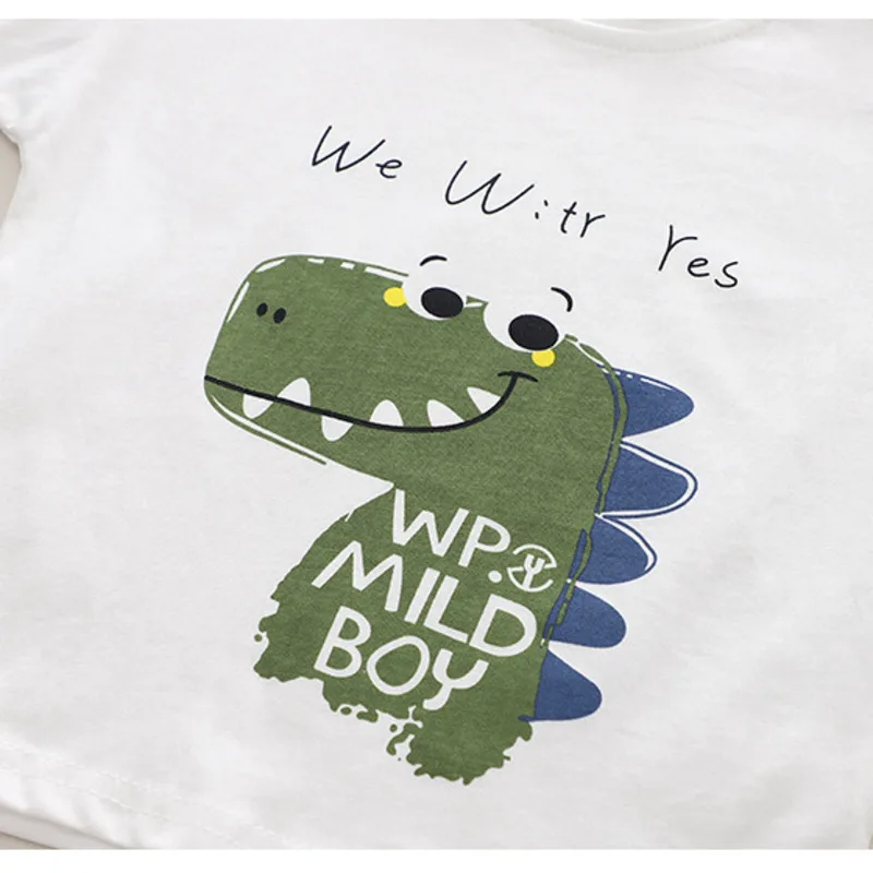 Conjunto infantil de verano: camiseta de dibujos animados y pantalones cortos - imagen 3
