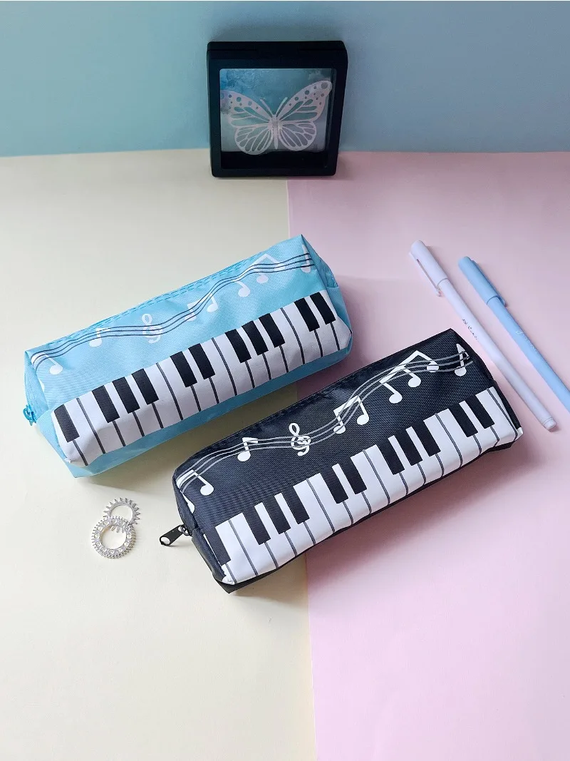 Estuche escolar de tela Oxford para lápices – Motivo musical - imagen 2